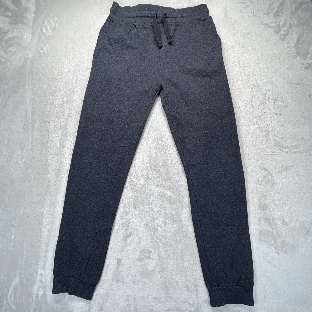 Real Essentials Jogger Pants Mens XL Gray Fleece Lined Drawstring Tapered Leg